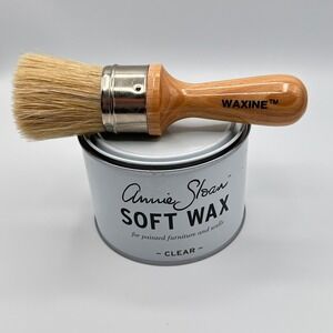 Annie Sloan soft clear wax for chalk paint and wax brush